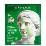 Mary& May Vegan Collagen Fresh Aloe Mask, Mască soothing și fermitate, 30g