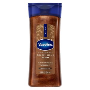 Vaseline, Glazed & Glisten Golden Hour Body Gel Oil, Gel ulei hidratant glow subtil, 200 ml