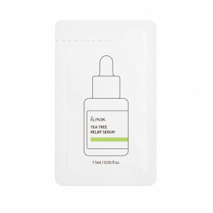 Mostra iUNIK Tea Tree Relief Serum, Ser calmant cu Tea Tree și Centella Asiatica, 1.5 ml
