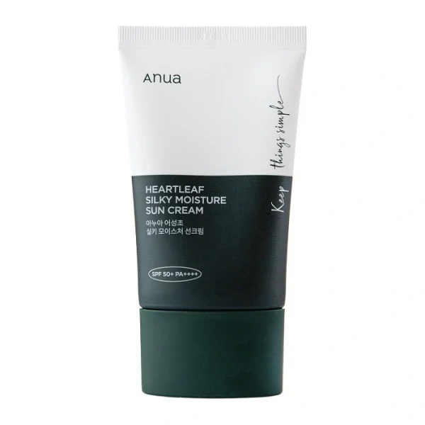 Anua, Heartleaf Silky Moisture Sun Cream, Cremă solară hidratantă, 50 ml