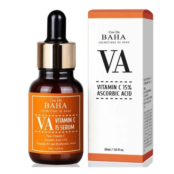 Cos De BAHA, VA Vitamin C 15% Ascorbic Acid Serum, Ser iluminator și hidratant, 30 ml