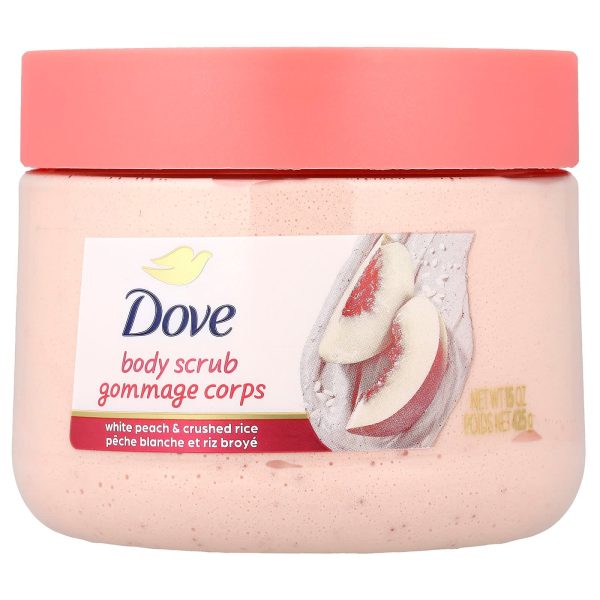 Dove, White Peach & Crushed Rice Body Scrub, Scrub exfoliant delicat cu piersică, 425 g