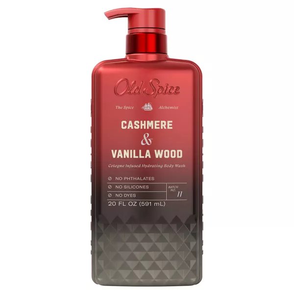 Old Spice, Body Wash The Spice Alchemist Collection Cashmere & Vanilla Wood, Gel de duş cologne-infused, 591 mL