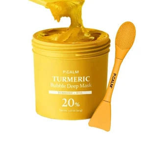 P.Calm, Turmeric Bubble Deep Mask, Mască efervescentă pentru curățare, 90g