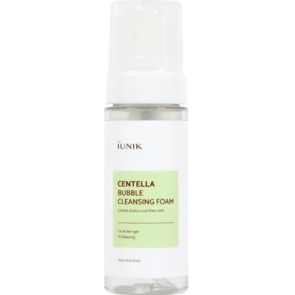 IUNIK, Centella Bubble Cleansing Foam, Spumă delicată cu Centella, 150 ml