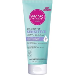 Eos Shea Better Sensitive Shave Cream, Cremă de Ras pentru Piele Sensibilă cu Ovăz Coloidal și Unt de Shea, 207 ml