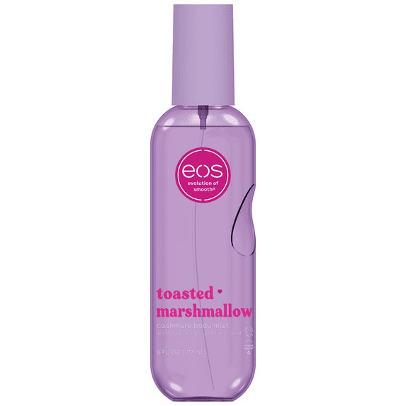 EOS Cashmere Body Mist, Toasted Marshmallow, Spray parfumat pentru corp și păr, cu acid hialuronic, 177 ml