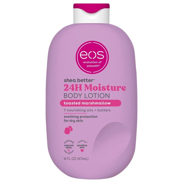 EOS Shea Better 24H Moisture Body Lotion, Loțiune de corp hidratantă 24H, Toasted Marshmallow, 473 ml