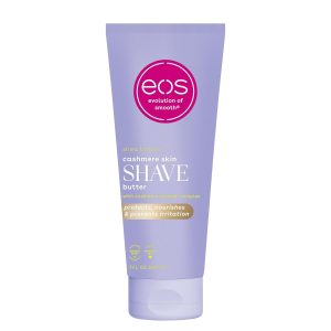 Eos Shea Better Cashmere Skin Shave Butter, Unt de ras hidratant pentru piele sensibilă, Vanilla Cashmere, 207 ml