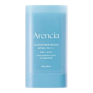 Arencia, Cloud Sun Stick SPF50+ PA++++, Stick solar matifiant și hidratant, 18 g